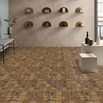 Loop Pile Nylon Floor Carpet Polypropylene 50cmx50cm Bitumen Carpet