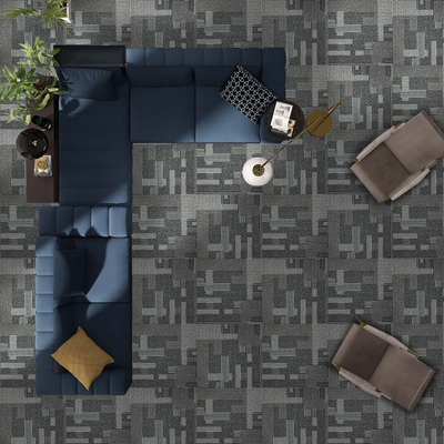 Anti Static Nylon Carpet Tiles 50x50cm Polypropylene Loop Pile Polypropylene