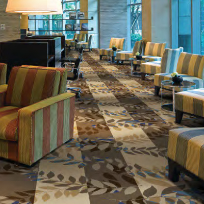 Custom Banquet Hall Woven Axminster Carpet Polypropylene Backing
