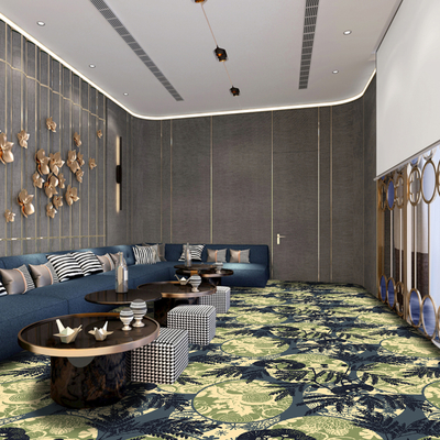 Decorative Woven Axminster Carpet Fire Retardant Hotel Lobby Carpet
