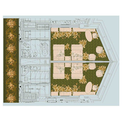 Luxury Hotel CRI Wool Woven Axminster Carpet European Style