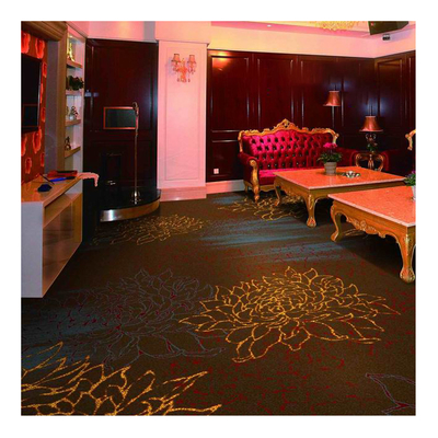 Game Room Fireproof Fleece Hospitality Woven Jacquard Carpet With Antistatic