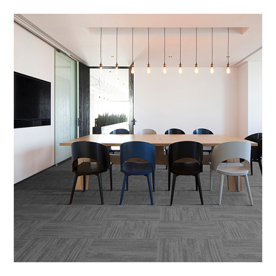 PVC Backing Commercial Modular Carpet Tile Anti-Silp 6mm Pile Height