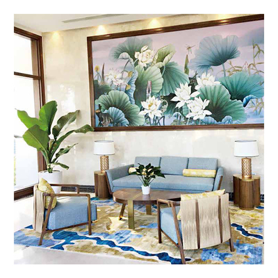 Customized Hand Tufted Carpet 100% Wool Carpet 5.5lbs Area Rug For Hotle