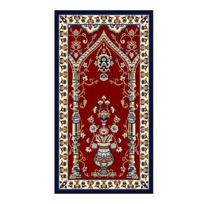 Single Mosque Prayer Rug PP Wilton Muslim Carpet 65cm X 120cm