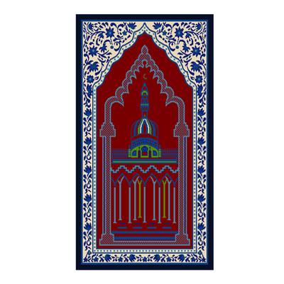 Easy to clean Individual Prayer Rug 26 X 48inch Mosque Prayer Rug 10-12mm