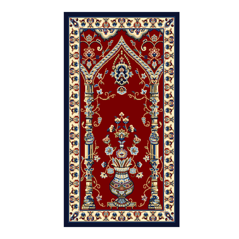Single Mosque Prayer Rug PP Wilton Muslim Carpet 65cm X 120cm